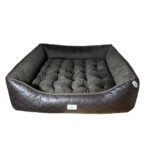 Caminha Pet para Cachorro mod quadrada Luxo 0038 XGG em Veludo Marron com ziper'