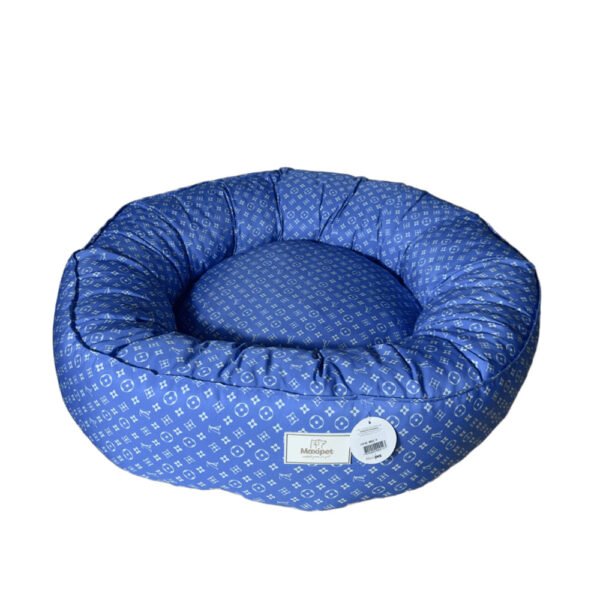 Caminha Puff mod Fofão 0042 M na cor Azul com Branco