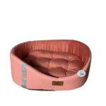 Caminha Pet para Cachorro Gato Mod Europa Luxo 3545 G em veludo laranja