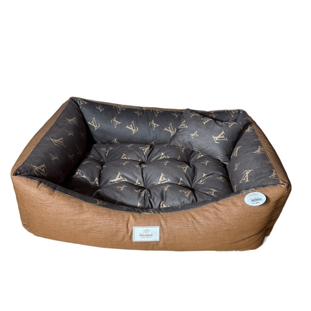 15394411850-1b40911ef4b324fedae42c3147cb7c25.jpg Caminha Pet para Cachorro Gato mod retangular 1009 GG na cor Marron e Telha - Imagem 1