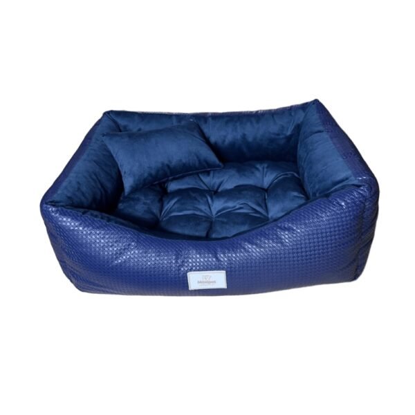 Caminha Pet para Cachorro Gato mod retangular 1009 M em Veludo Azul