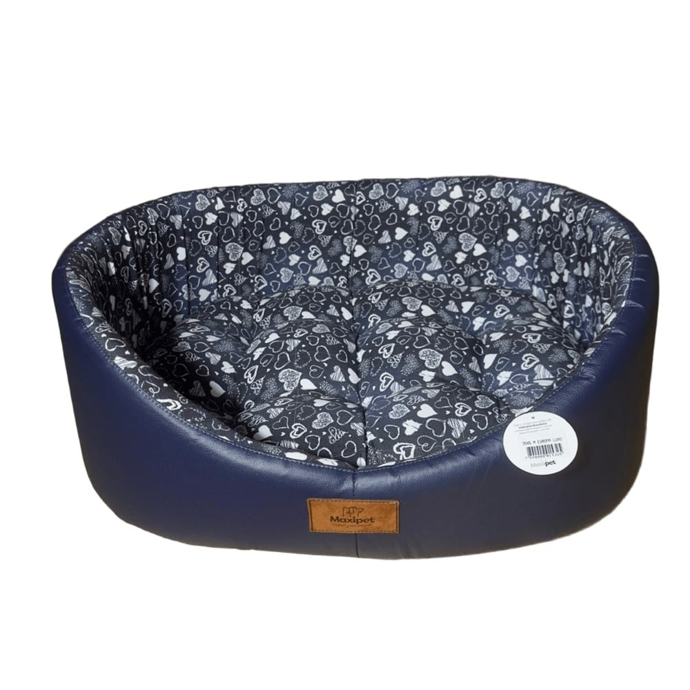 15394413468-f06dff17e46d0bf4f8ad8f6d1b35ea99.jpg Caminha Pet para Cachorro Gato Mod Europa Luxo 3545 M na cor Marinho Corações - Imagem 1