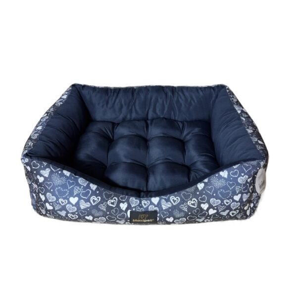 Caminha Pet para Cachorro Gato mod retangular POP 1004 P na cor Marinho e branco