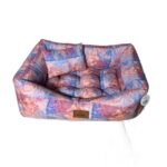 Caminha pet cachorro gato mod. retangular 1008 M na cor rosa e azul