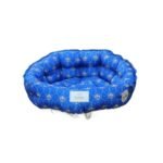 Caminha Pet para Cachorro Gato Tipo Iglu mod 1076 U na cor Azul e Branco - Imagem 2