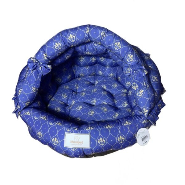 Caminha Pet para Cachorro Gato Tipo Iglu mod 1076 U na cor Azul e Branco