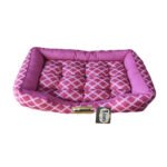 Caminha Pet para Cachorro mod retangular Luxo Luppet M na cor Rosa Geométrico