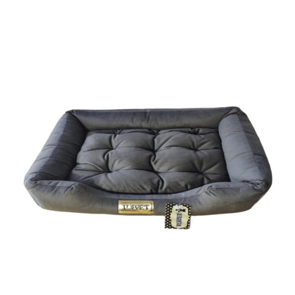 Caminha Pet para Cachorro mod retangular Luxo Luppet M na cor Marrom Veludo