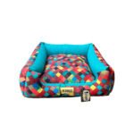 Caminha Pet para Cachorro mod Retangular Impermeável Luppet G na cor Verde Xadrez Colorido