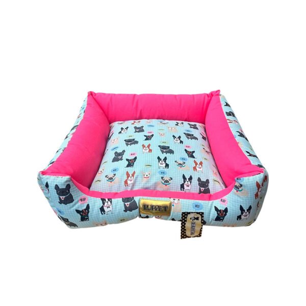 Caminha Pet para Cachorro mod Retangular Impermeável Luppet G na cor Rosa Cachorrinhos