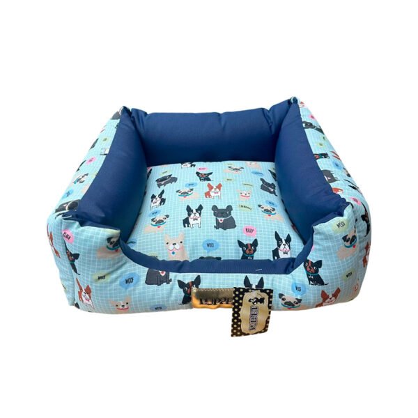 Caminha Pet para Cachorro mod Retangular Impermeável Luppet G na cor Azul Cachorrinhos