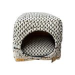 Caminha Toca Pet para Cachorro mod Quadrada Impermeável Luppet M na cor Bege Cachorrinhos e Motivos Geométricos