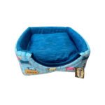 Caminha Toca Pet para Cachorro mod Quadrada Impermeável Luppet G na cor Azul Mesclado Cachorrinhos