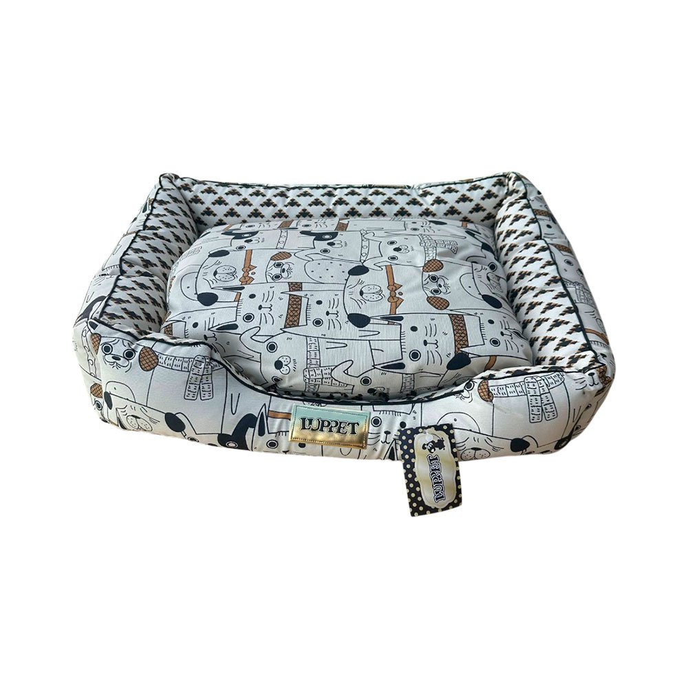 15396758703-033.jpg Caminha Pet para Cachorro mod Retangular Impermeável Luppet M na cor Bege Cachorrinhos - Imagem 1