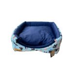 Caminha Toca Pet para Cachorro mod Quadrada Impermeável Luppet M na cor Azul Marinho e Cachorrinhos - Imagem 2