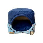 Caminha Toca Pet para Cachorro mod Quadrada Impermeável Luppet M na cor Azul Marinho e Cachorrinhos