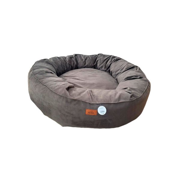 Caminha Puff para Pet Cachorro Gato Mod Fofão 0042 XGG na cor Marrom Veludo