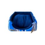 Caminha Toca Pet para Cachorro Gato mod quadrada GG na cor Marinho com Listras - Imagem 2